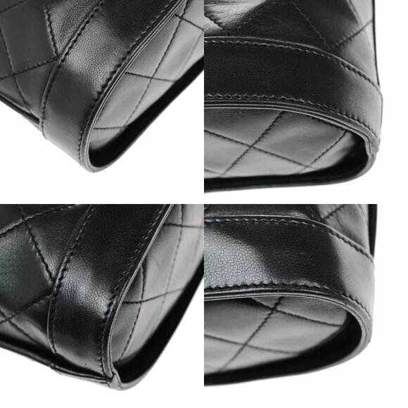 CHANEL CC Matelasse Tassel Chain Shoulder Bag Leather Black GHW Vintage 307RK904 - Picture 13 of 16